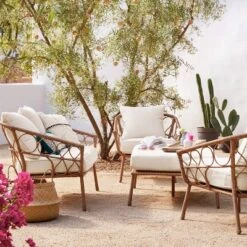 Britanna Oversized Patio Ottoman - Linen - Opalhouse™ -Opalhouse designed with Jungalow Shop GUEST 474ca0fe 25d2 44ca 9813 a8a367569dc0