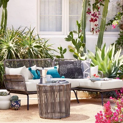 Latigo Patio Sectional Gray/Brown/Linen - Opalhouse™ 8 Latigo Patio Sectional Gray/Brown/Linen - Opalhouse™ - Image 6