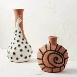 Spiral Shell Terracotta Vase Brown - Opalhouse™ Designed With Jungalow™ -Opalhouse designed with Jungalow Shop GUEST 5c2b58ed 0b3f 454c 91fa 9f37f0275e13