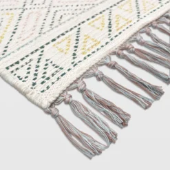 7'x10' Multi Dot Fringed Rectangular Woven Outdoor Area Rug Multicolor - Opalhouse™ -Opalhouse designed with Jungalow Shop GUEST 6f6399a9 4af4 4e29 8b74 3198fb5069d8