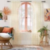 1pc 50"x84" Sheer Zig Zag Macrame Curtain Panel Cream - Opalhouse™ Designed With Jungalow™ -Opalhouse designed with Jungalow Shop GUEST 712f1311 7264 4d02 ada6 b2d66663db9d