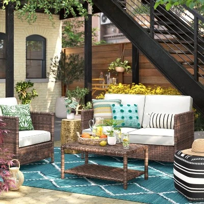7' X 10' Soft Moroccan Woven Tapestry With Double Knot Fringe Outdoor Rug Teal - Opalhouse™ 1 7' X 10' Soft Moroccan Woven Tapestry With Double Knot Fringe Outdoor Rug Teal - Opalhouse™ -Opalhouse designed with Jungalow Shop GUEST 7d380799 d346 43fd 870c d989241f86ee