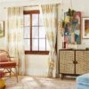 1pc 50"x84" Light Filtering Jacquard Curtain Panel Gold - Opalhouse™ Designed With Jungalow™ -Opalhouse designed with Jungalow Shop GUEST 7f1bcf04 8c46 4cae a224 b69f332f37a9