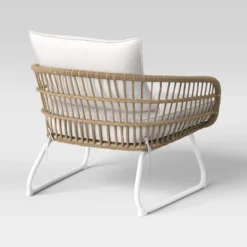 Southport Outdoor Patio Chair With Metal Legs, Club Chair Natural/White - Opalhouse™ 10 Southport Outdoor Patio Chair With Metal Legs, Club Chair Natural/White - Opalhouse™ -Opalhouse designed with Jungalow Shop GUEST 85f574ff c7e7 4d01 b943 e6500f46c5aa