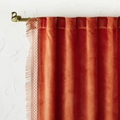 1pc Light Filtering Velvet Macrame Trim Window Curtain Panel Burnt Orange - Opalhouse™ Designed With Jungalow™ 9 1pc Light Filtering Velvet Macrame Trim Window Curtain Panel Burnt Orange - Opalhouse™ Designed With Jungalow™ -Opalhouse designed with Jungalow Shop GUEST 9bfd56a0 ad5c 4df0 98b1 851ec6623ce3