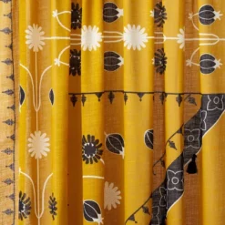 2pk Light Filtering Doorway Embroidery Window Curtain Panels Gold - Opalhouse™ Designed With Jungalow™ -Opalhouse designed with Jungalow Shop GUEST b974e2ad 1d91 4b57 9717 c8ae19cff47e