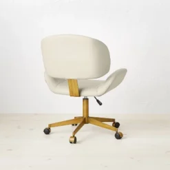Mahonia Faux Leather Office Chair Cream/Aged Brass - Opalhouse™ Designed With Jungalow™ 9 Mahonia Faux Leather Office Chair Cream/Aged Brass - Opalhouse™ Designed With Jungalow™ -Opalhouse designed with Jungalow Shop GUEST c063500a 216c 4d23 8174 81e648410040