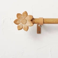Flower Faux Wood Curtain Rod Natural Wood - Opalhouse™ Designed With Jungalow™ -Opalhouse designed with Jungalow Shop GUEST c5b5a613 8f9b 4e84 9eff 5ca6e3369a7b