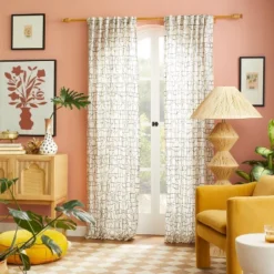 1pc Light Filtering Embroidery Bridges Window Curtain Panel White - Opalhouse™ Designed With Jungalow™ -Opalhouse designed with Jungalow Shop GUEST cc3504b0 8e79 4236 8d8b 7dc946df2b57 1