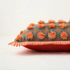 Oblong Jungalow Fringe Pom Decorative Throw Pillow Orange Coral - Opalhouse™ Designed With Jungalow™ -Opalhouse designed with Jungalow Shop GUEST d0b0a7f7 91cc 409a a206 db114b783e79