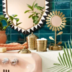 Opalhouse designed with Jungalow Shop 17 18" X 24" Wood Resin Decorative Wall Mirror Brown - Opalhouse™ Designed With Jungalow™